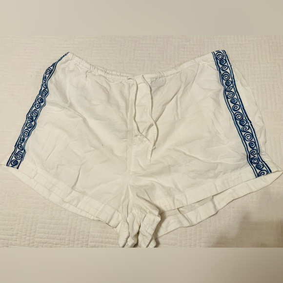 Madewell White Shorts with Blue Pattern - Picture 7 of 9